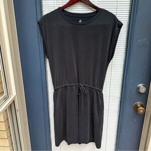 Lou & grey gray med cinch waist sleeve drawstring casual dress with pockets